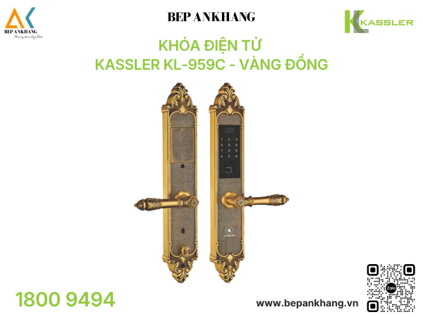 Khóa điện tử Kassler KL-959C  - Vàng Đồng